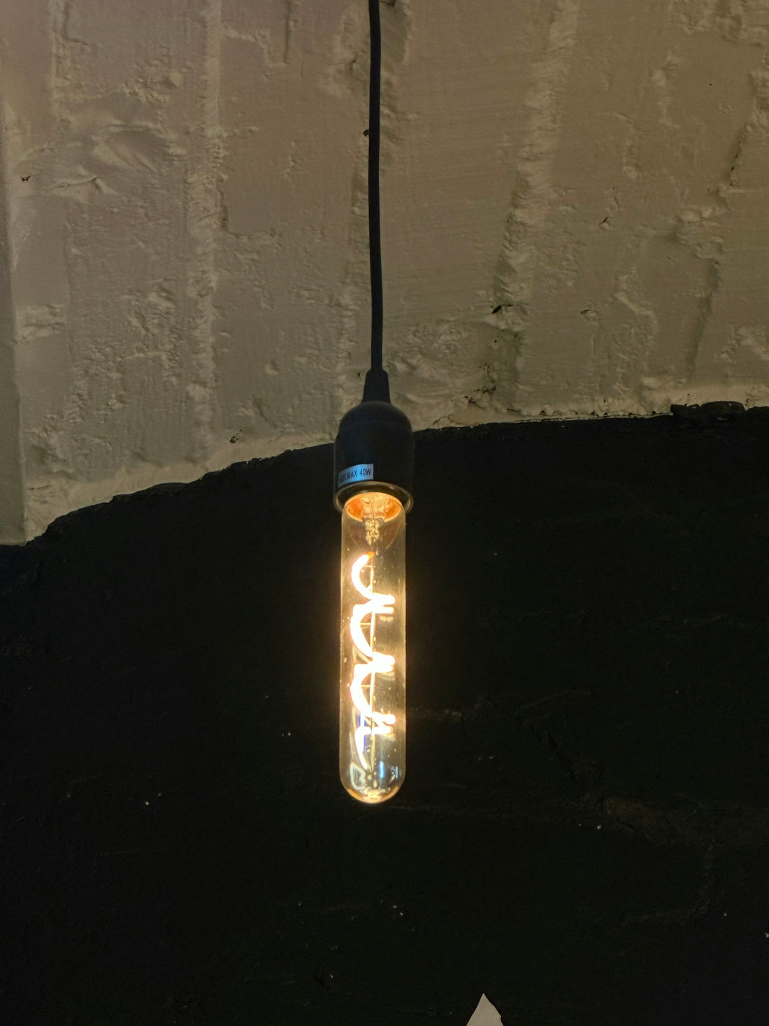 a light from a ceiling