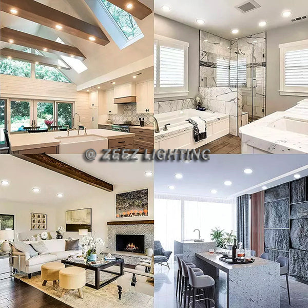 What is the best way to achieve flawless light layering in a bathroom without bulky cans?